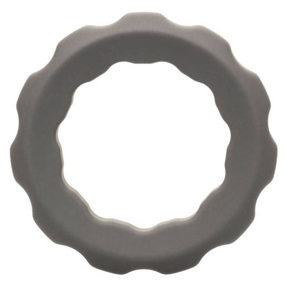 Anillo erecto gris de la marca CALEXOTICS, diseñado para mejorar la firmeza y la duración durante la uso.