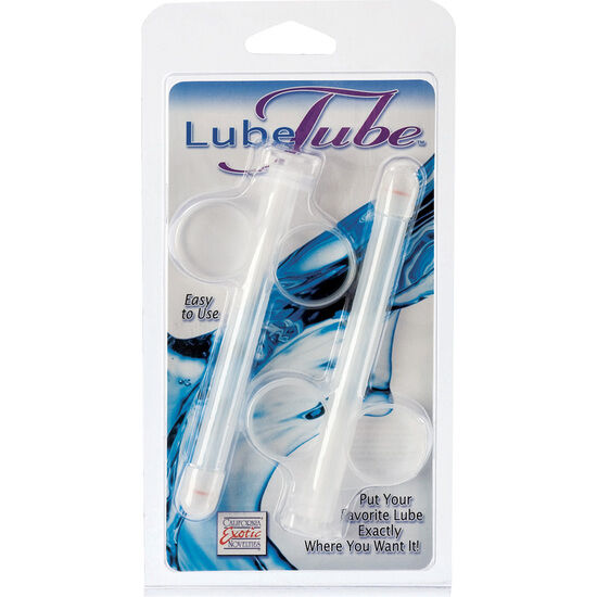Aplicador de lubricante de la marca CALEXOTICS, diseñado para facilitar la aplicación y distribución del lubricante.