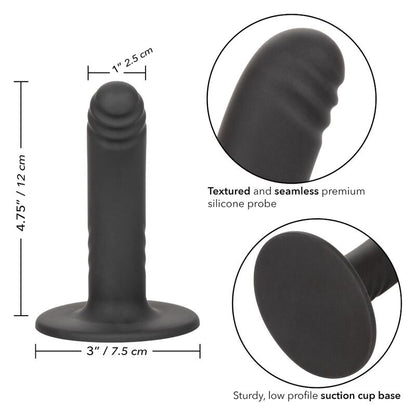 Dildo Boundless de CALEXOTICS de 12 cm compatible con arnés, con detalles realistas y superficie suave para uso íntimo.