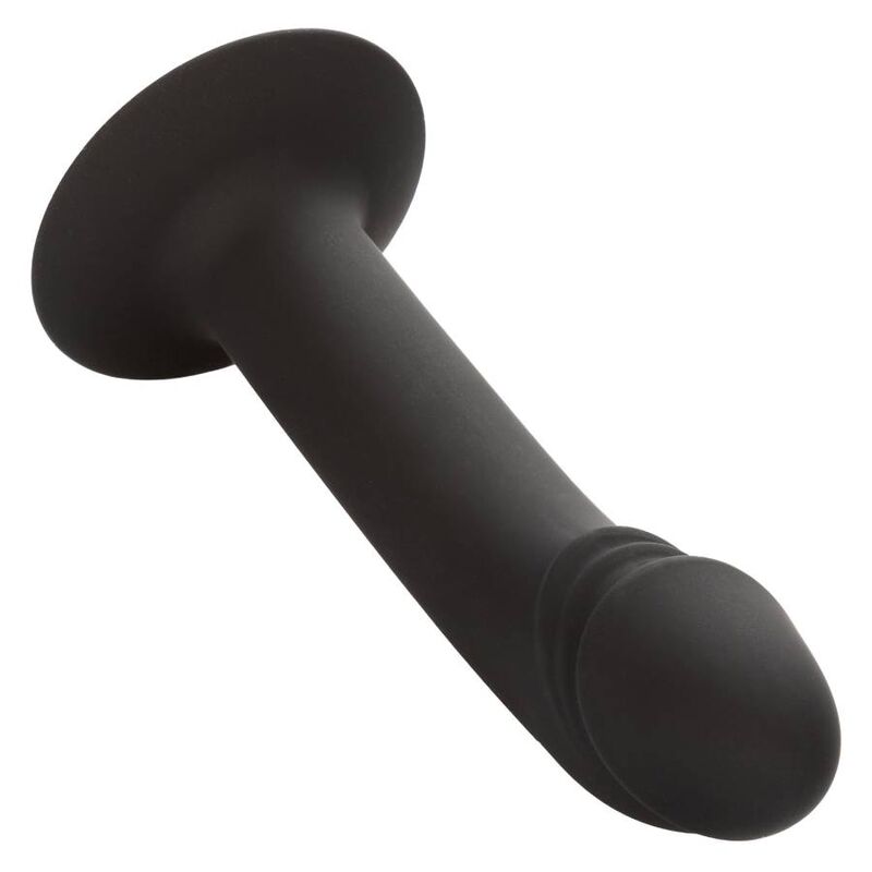 Estuche con un estudi anal curvado de la marca CALEXOTICS, diseño en silicona para uso íntimo.