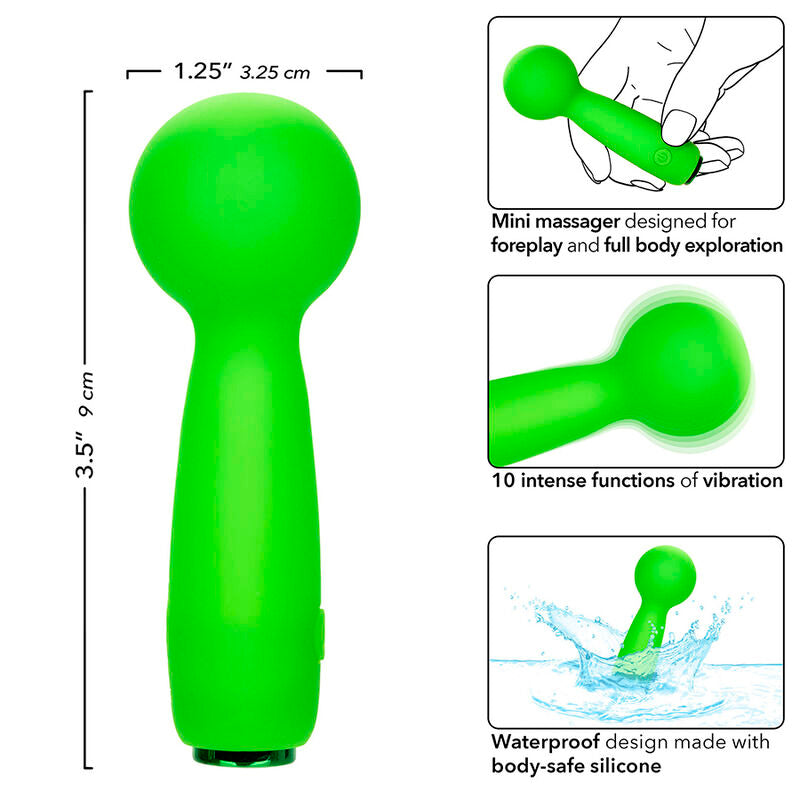 CALEXOTICS - NEON VIBES THE BUBBLY VIBE MINI MASSATGE 10 VIBRACIONS VERD