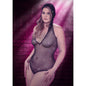CALEXOTICS - RADIANCE HOODED BODYSUIT WITH DEEP V-NECK PLUS SIZE