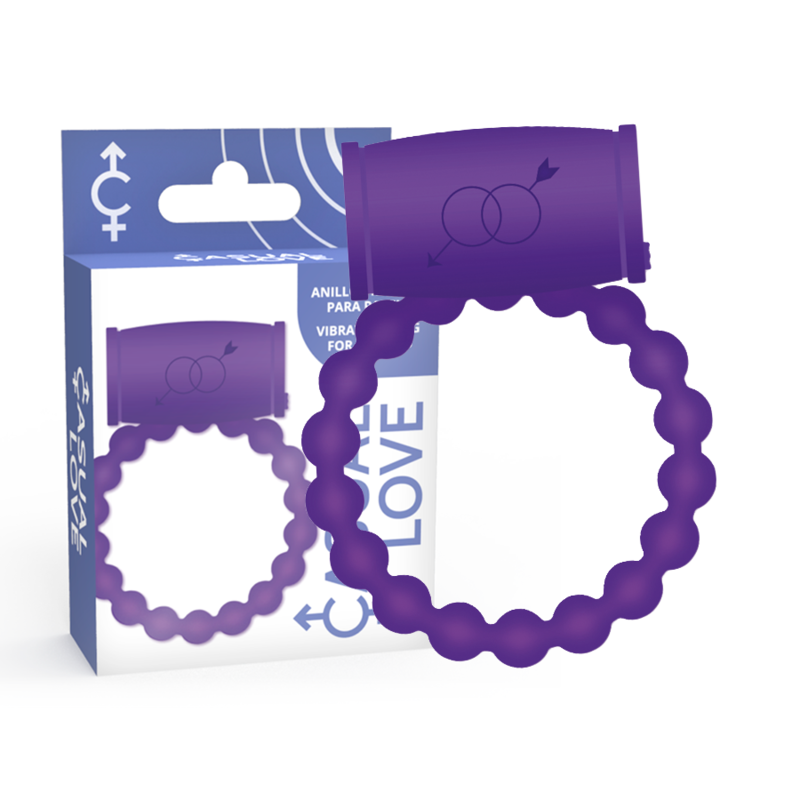 Anillo vibrador para parejas Casual Love en color violeta, diseñado para placer y estimulación íntima.