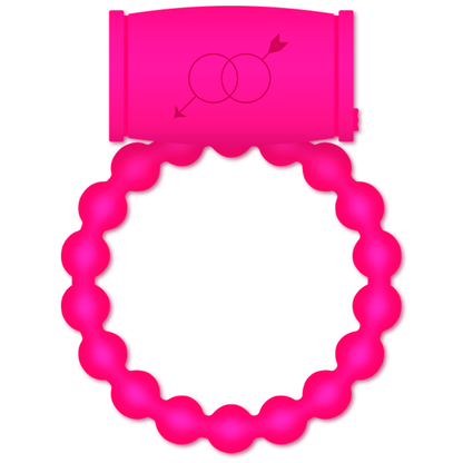 Anillo vibrador rosa de la marca Casual Love, diseñado para uso íntimo, con textura suave y tamaño ajustable.