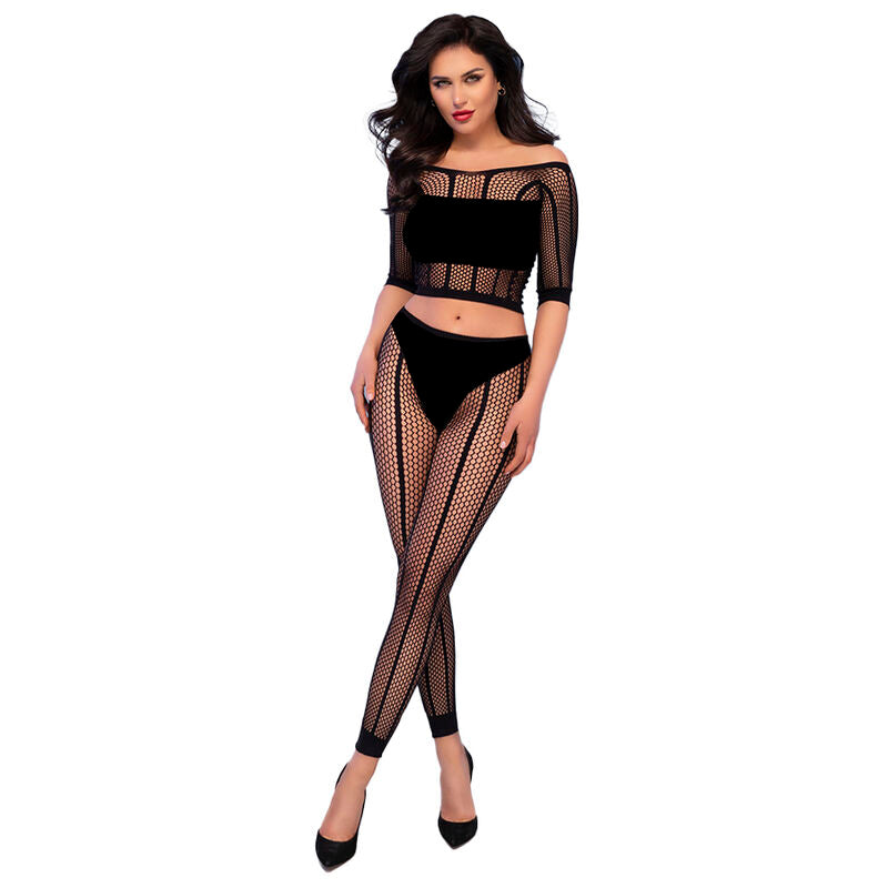 CHILIROSE - CR 4647 TOP &amp; LEGGINS NEGRE S/M