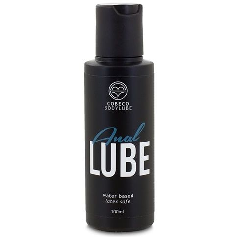 Lubricante anal COBECO CBL en botella de 100 ml, textura suave y transparente para mayor comodidad y lubricación segura.