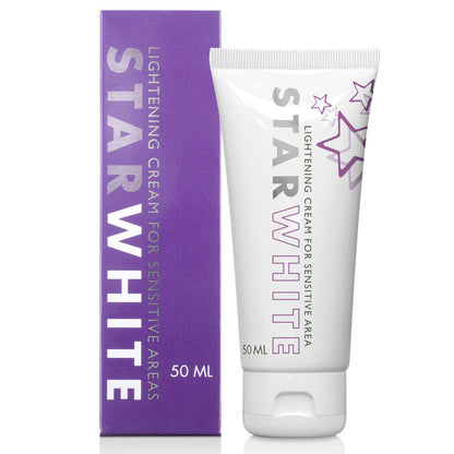 Crema aclarante de piel COBECO STAR de 50ml en envase blanco con tapa, diseñada para mejorar la luminosidad de la piel.