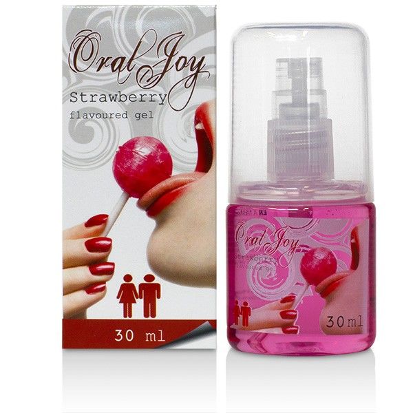 Gel de sabor fresa COBECO PHARMA para sexo oral, envase de 30 ml, textura transparente y fácil de aplicar.
