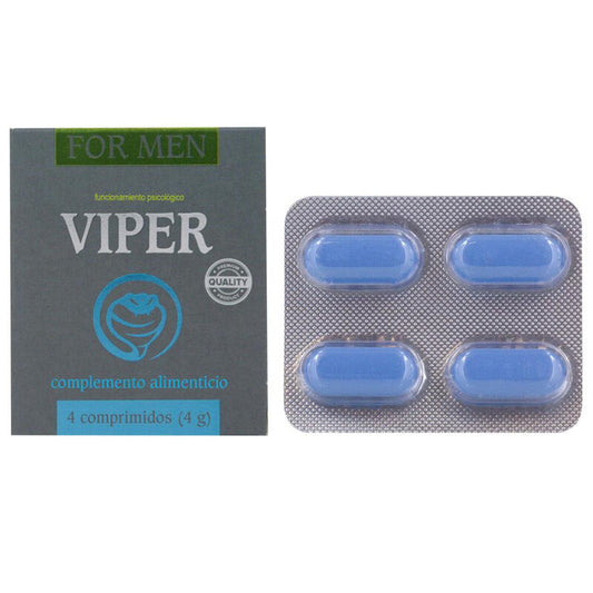 Viper suplemento de COBECO PHARMA para energía, vitalidad y potencia masculina con vitaminas B y magnesio, en envase con cápsulas.
