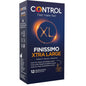 CONTROL FINISSIMO XL condoms in a pack of 12, showcasing ultra-thin design for enhanced sensitivity.