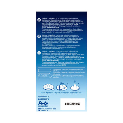 Control Free Sin Latex Condoms pack of 5, featuring sleek packaging and clear labeling for safe use.