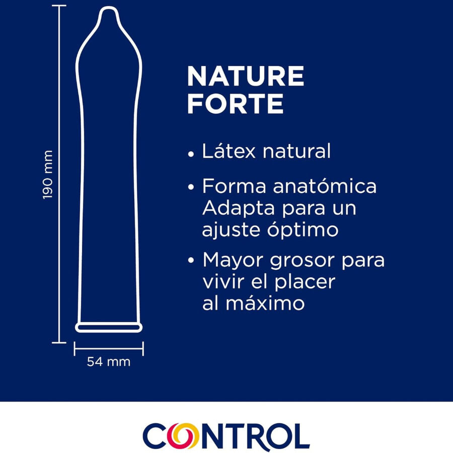 CONTROL CONDOMS Nature Forte pack of 144 condoms, featuring a sleek design and natural feel for enhanced intimacy.
