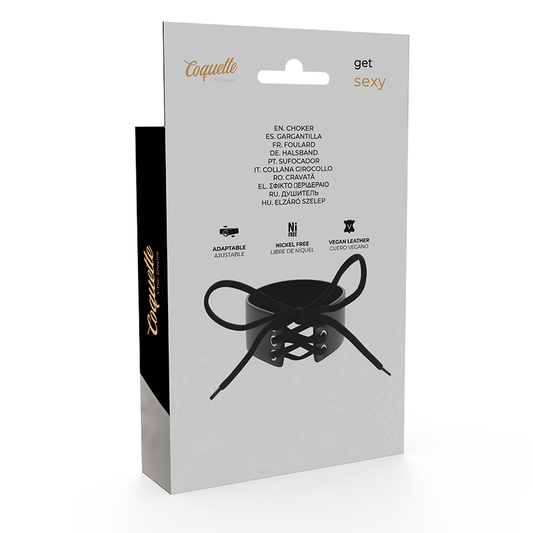 Choker de cuero vegano Coquette Chic Desire de accesorios Coquette, estilo elegante y moderno para mujer