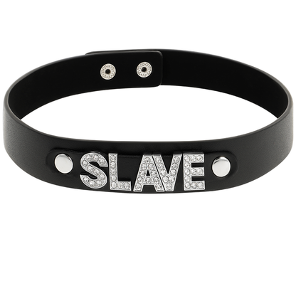 Collar tipo choker de cuero vegano con diseño elegante de la colección Coquette Chic Desire, accesorio de moda para mujer.