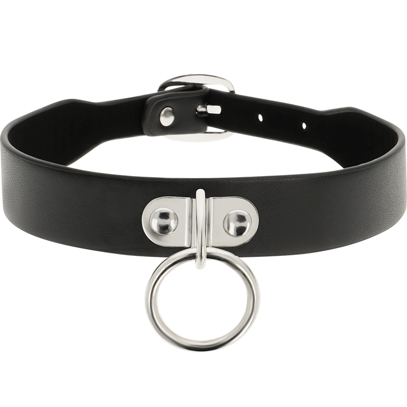 Collar de cuero vegano Coquette Chic Desire, accesorio femenino de estilo fetish con diseño elegante y moderno.