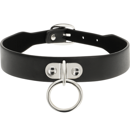Collar de cuero vegano Coquette Chic Desire, accesorio femenino de estilo fetish con diseño elegante y moderno.
