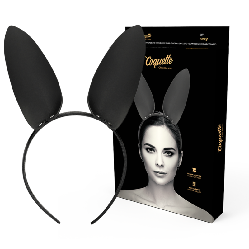 Diadema con orejas de conejo de Coquette Accessories, accesorio divertido y elegante para complementar tu look.