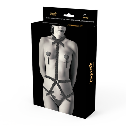 COQUETTE CHIC DESIRE - LINGERIE SET WITH DELUXE NIPPLE PADS