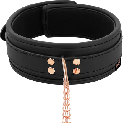Collar de fantasía Coquette Fantasy Chic Desire con pinzas para pezones y forro de neopreno, accesorios de lencería sexy.