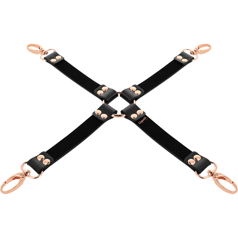 Correa de cuero vegano para hog tie de la marca Coquette Fantasy, con diseño elegante y ajustable para juegos de dominación.