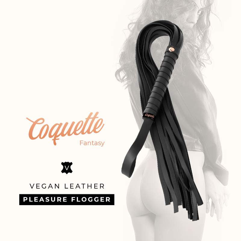 Látigo de cuero vegano Coquette Fantasy Coquette Chic Desire, con diseño elegante y detalles en la imagen.