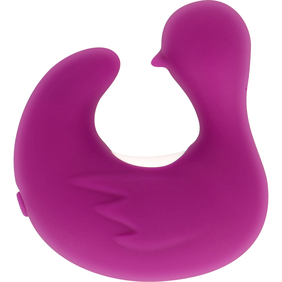 Dedal pato estimulador de silicona recargable COVERME DuckyMania, compacto y suave para placer y estimulación personal.