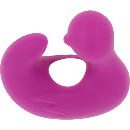 Dedal pato estimulador de silicona recargable COVERME DuckyMania, diseño en forma de pato con superficie suave y flexible.
