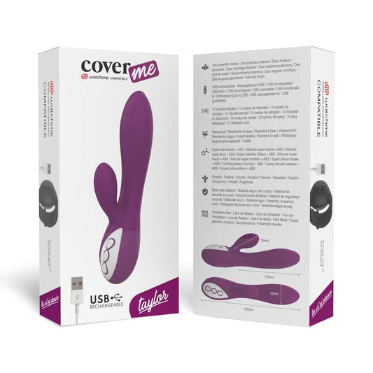Vibrador COVERME Taylor compatible con tecnología inalámbrica WatchMe, diseñado para uso personal y disfrute.