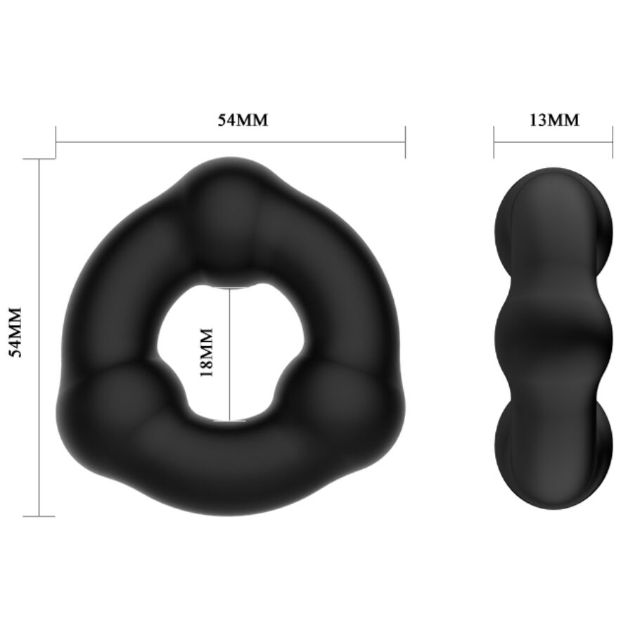 Anillo de silicona con nódulos de la marca CRAZY BULL, diseño ergonómico y texturizado para mayor comodidad y estimulación.