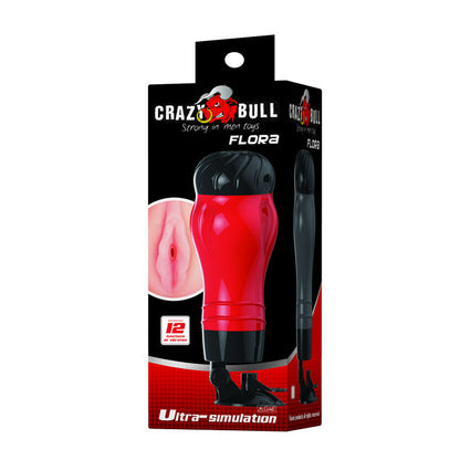 CRAZY BULL Flora vagina masturbator with base, featuring realistic design and textured interior for enhanced stimulation.