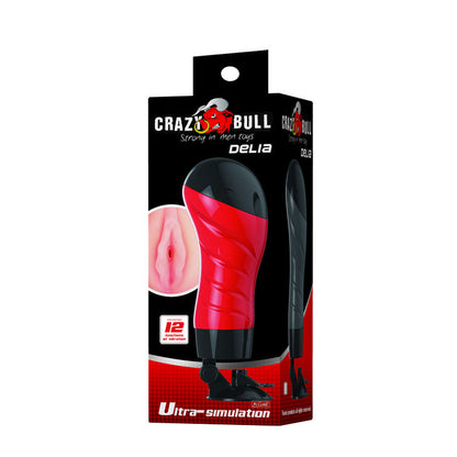 CRAZY BULL vagina masturbator with a sturdy base, showcasing realistic design and texture for enhanced pleasure.