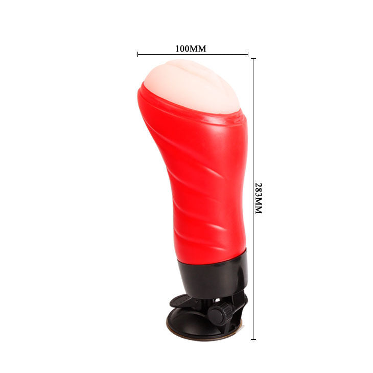 CRAZY BULL vagina masturbator with base, showcasing realistic design and textured interior for enhanced pleasure.