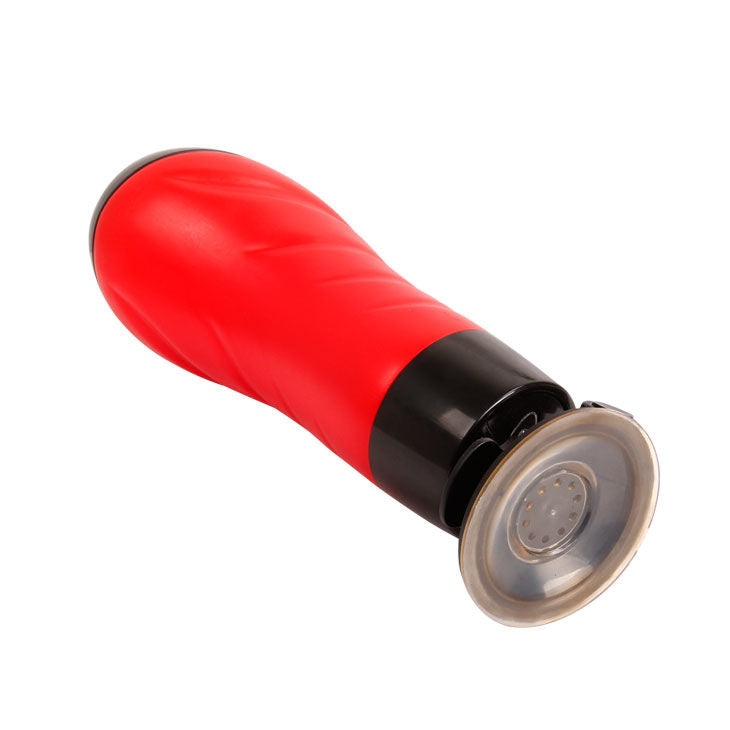 CRAZY BULL vagina masturbator with sturdy base, showcasing realistic texture and design in a detailed close-up view.