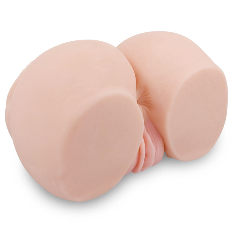 Vagina y ano realistas con vibración de la marca CRAZY BULL, diseño detallado y textura realista para uso íntimo.