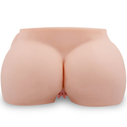 Vagina y ano realistas con vibración de la marca CRAZY BULL, con detalles que imitan la textura y apariencia realista.