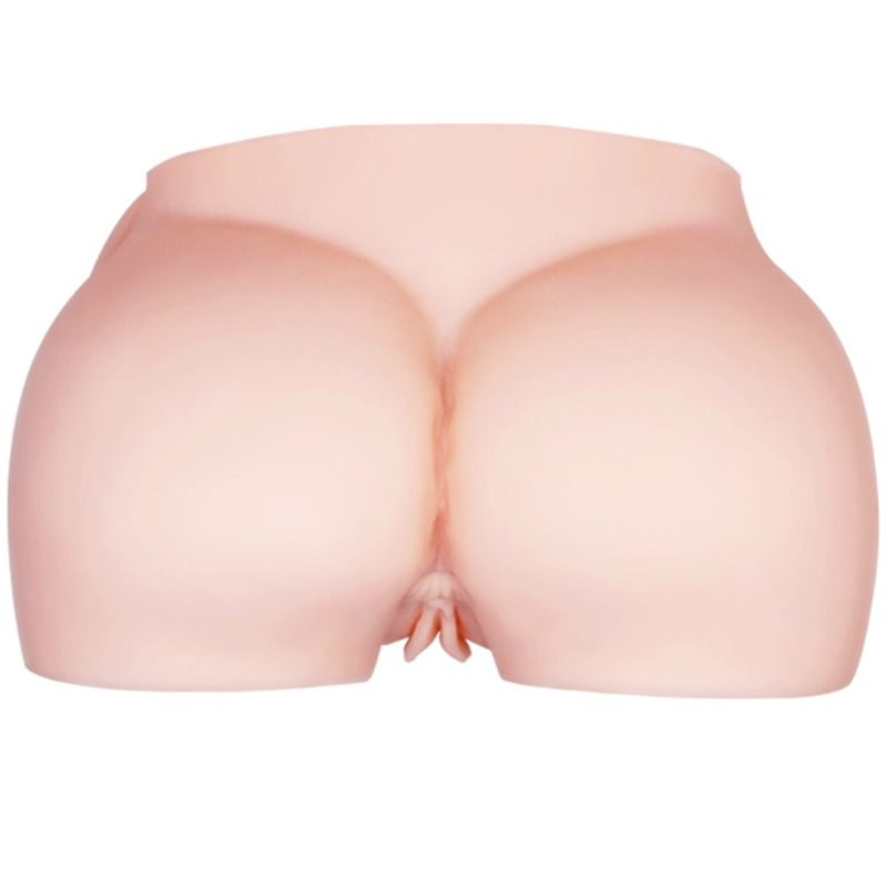Vagina y ano realistas con vibración de la marca CRAZY BULL, con detalles anatómicos y funciones de vibración para uso íntimo.