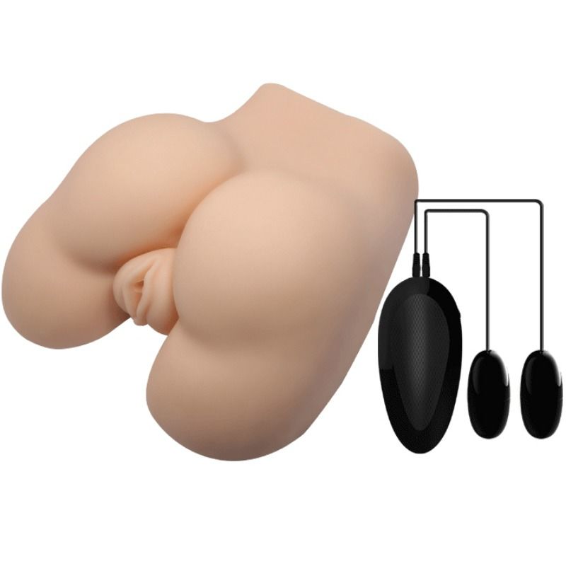 Vagina y ano realistas con vibración de la marca CRAZY BULL, con posición 5, muestra detalles y texturas realistas para uso íntimo.
