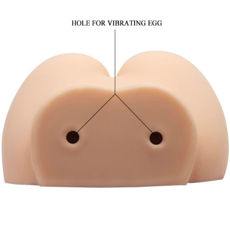 Vagina y ano realistas de la marca CRAZY BULL con vibración en posición 6, material suave y detalles anatómicos precisos.