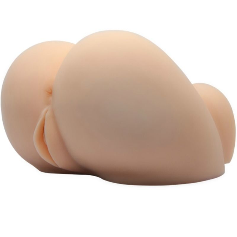 Vagina y ano realistas con vibración de la marca CRAZY BULL, posición 6, con detalles anatómicos y función de vibración.