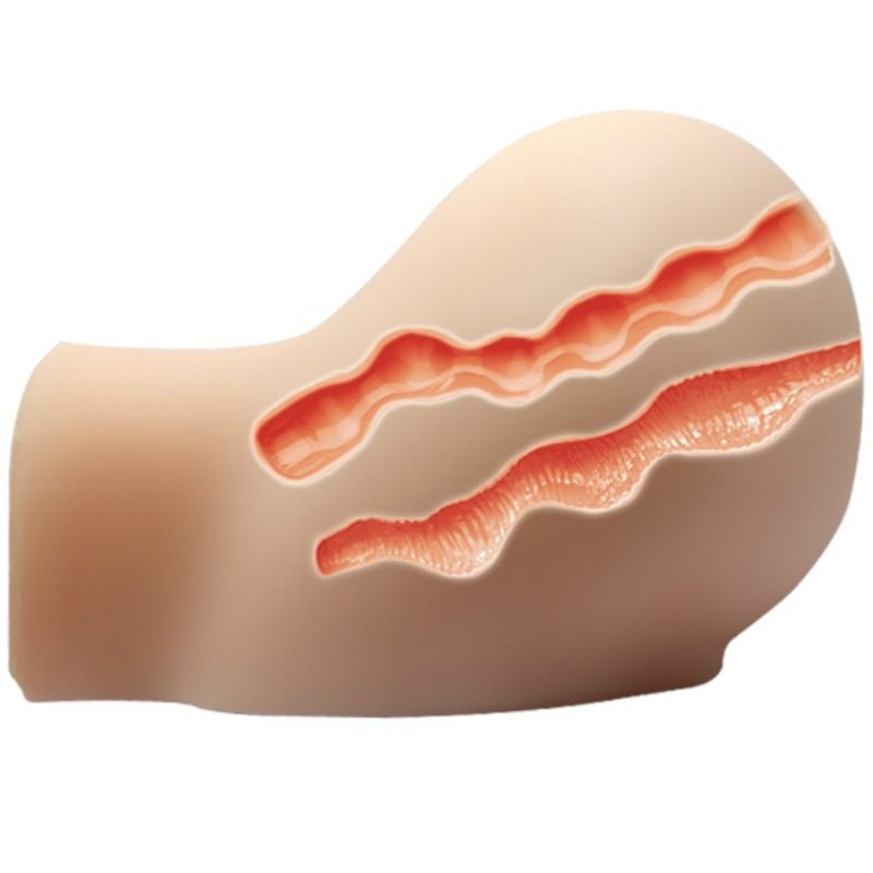 Vagina y ano realísticos con vibración de la marca CRAZY BULL, con posición 6, diseño detallado y superficie realista para uso íntimo.