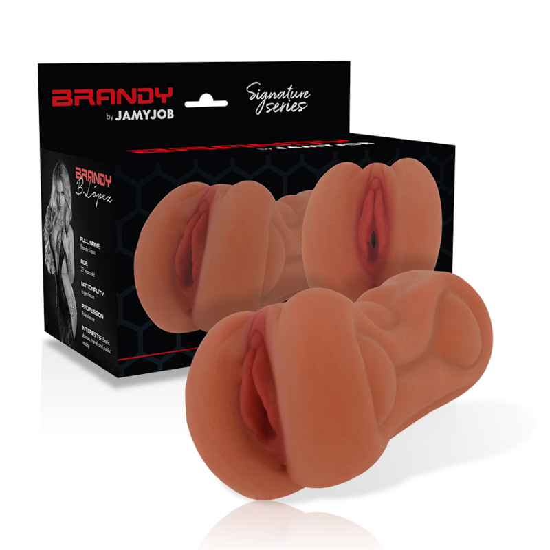 JAMYJOB Signature Brandy Vagina Masturbator by Cyber Girls, showcasing realistic design and details for adult pleasure.