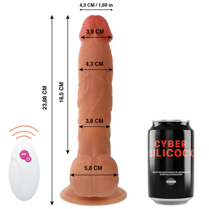 Cybber Silicock control remoto realista, tamaño 23.88 cm, con detalles en silicona y diseño anatómico.