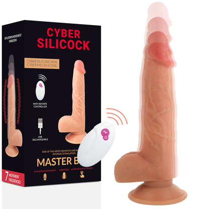 Control remoto Cyber Silicock realista, tamaño 23.88 cm por 4.3 cm, con diseño detallado y acabado en silicona.