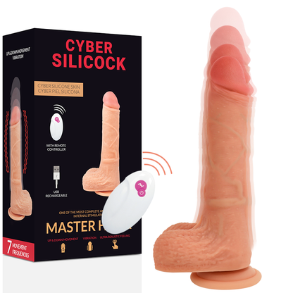Silicoock CYBER SILICOCK, control remoto realista, tamaño 20.9 cm por 4 cm, con textura y detalles realistas.
