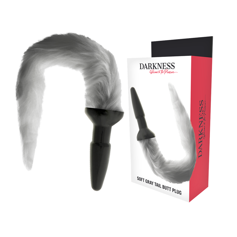 DARKNESS - PLUG ANAL SILICONA AMB CUA GRIS