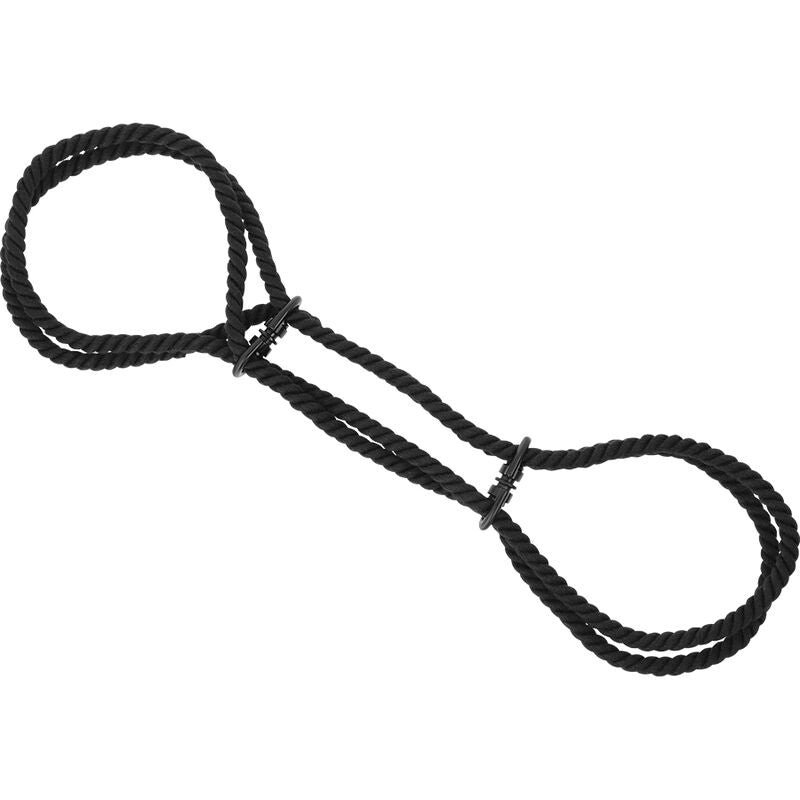 Esposas de manos o tobillos DARKNESS Bondage con cuerda de algodón 100%, ideales para juegos de restricción y restricción segura.