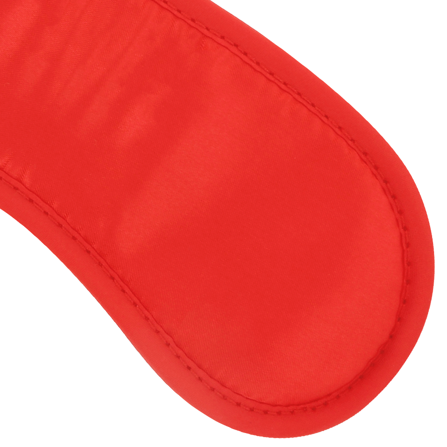 Antifaz rojo recto de la marca Darkness Bondage, máscara de ojos para accesorios de restricción y disfraces.