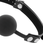Black silicone gag from Darkness Bondage, featuring a smooth design for comfortable wear during bondage play.