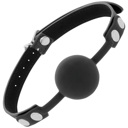 Black silicone gag from DARKNESS BONDAGE, featuring a comfortable design for bondage play.