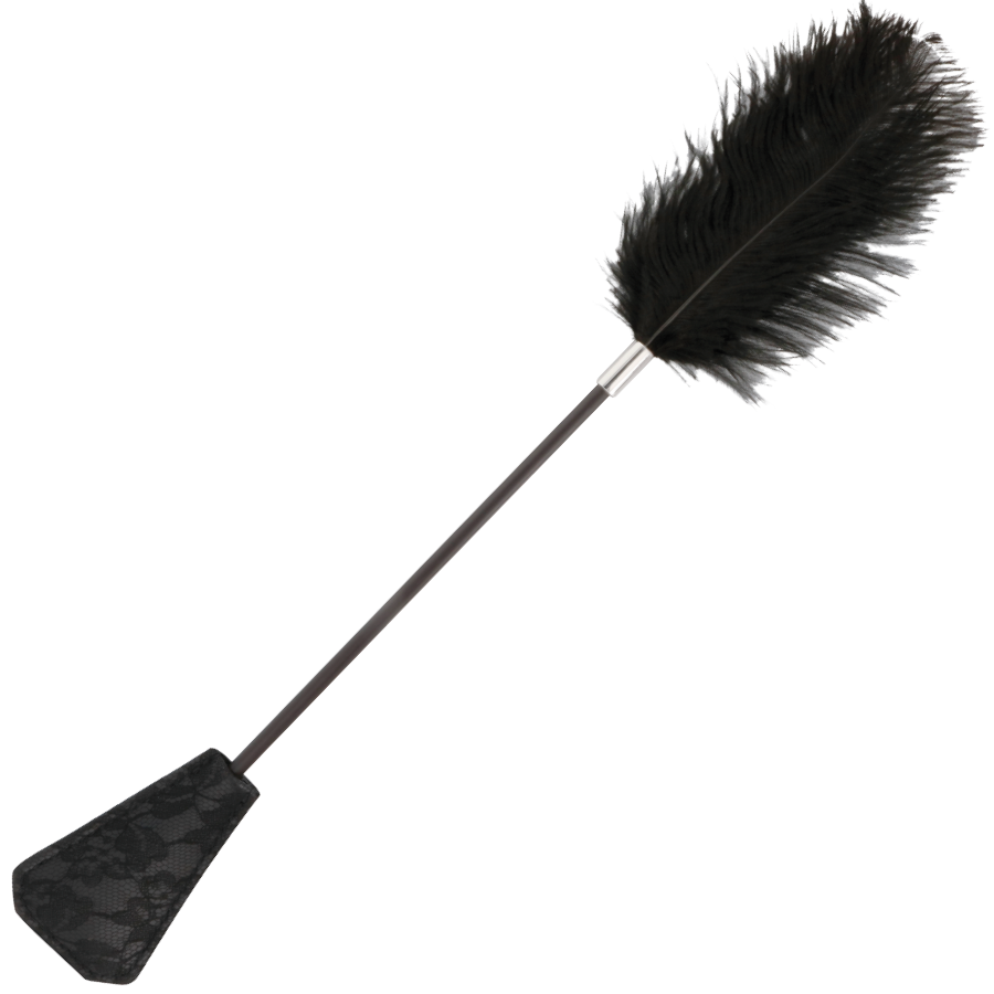 Fusta con pluma Love en color negro de 56 cm de Darkness Sensations, con detalles elegantes y sensación suave.